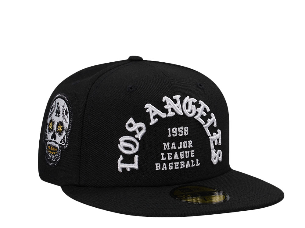 New Era Los Angeles Dodgers Skull Black Prime Edition 59Fifty Fitted Cap