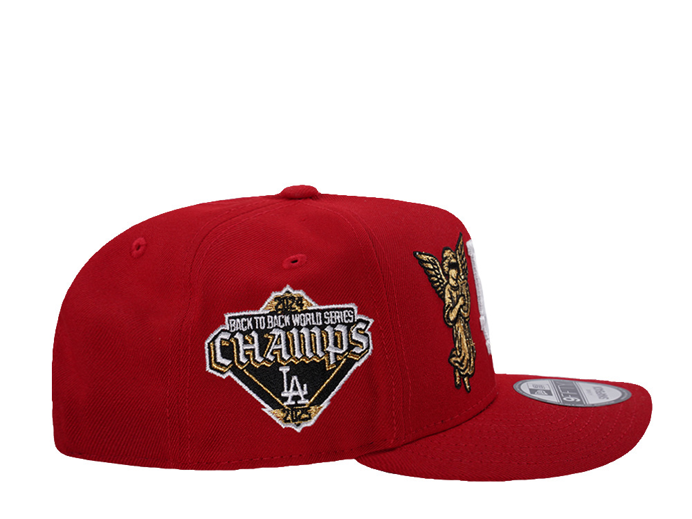 New Era Los Angeles Dodgers World Series 2025 Angel Scarlet Prime Edition 9Fifty A Frame Snapback Cap
