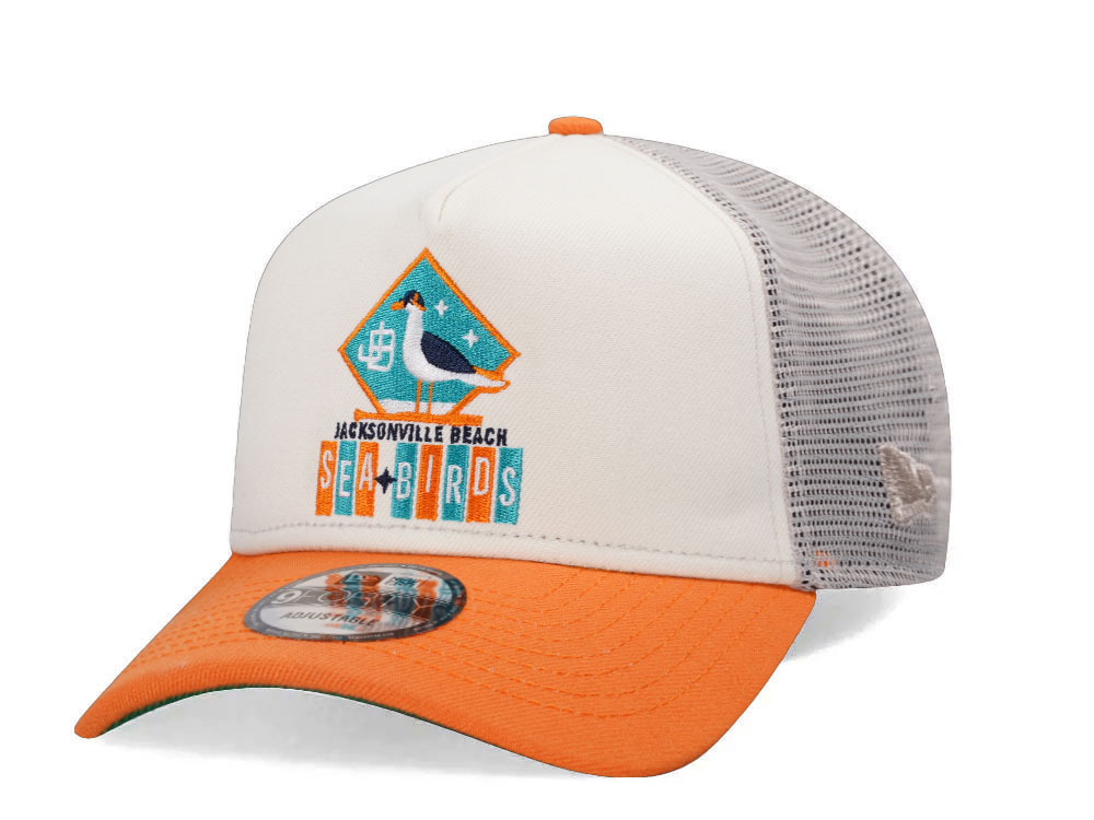 New Era Jacksonville Beach Sea Bird Foam Trucker 9Forty A Frame Snapback Cap