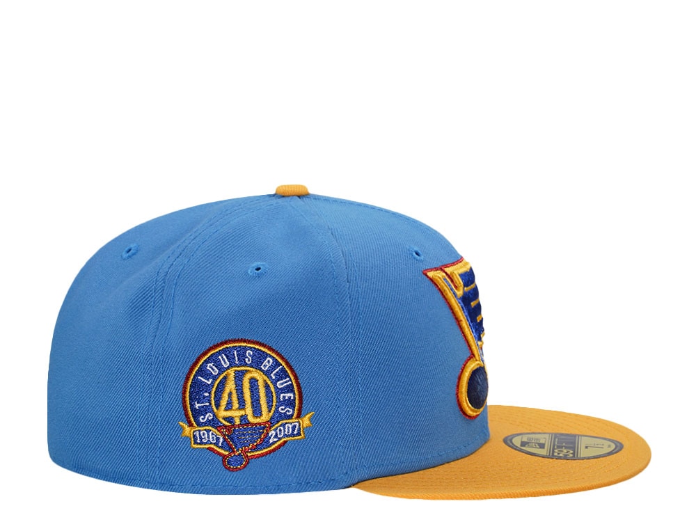 New Era St. Louis Blues 40th Anniversary Blue Two Tone Edition 59Fifty Fitted Cap
