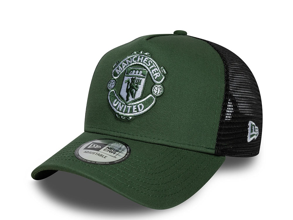 New Era Manchester United Fc Seasonal Dark Green Edition 9Forty A Frame Trucker Snapback Cap