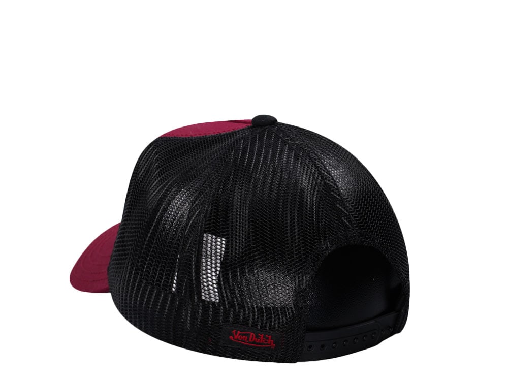Von Dutch Burgundy Trucker Edition Snapback Cap