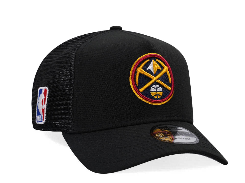 New Era Denver Nuggets Black Classic Edition Trucker 9Forty A Frame Snapback Cap