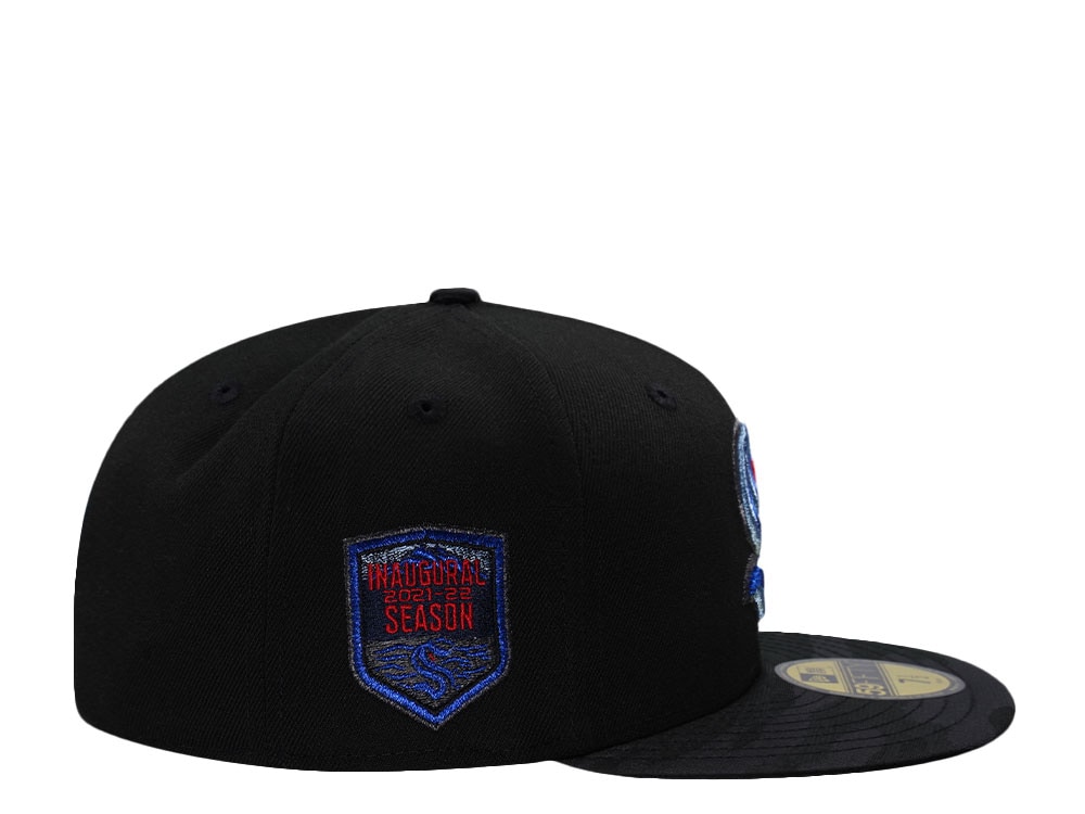 New Era Seattle Kraken Inaugural Season 2021 Black Two Tone Edition 59Fifty Fitted Cap