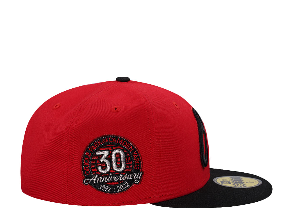 New Era Baltimore Orioles 30th Anniversary Red Two Tone Edition 59Fifty Fitted Cap