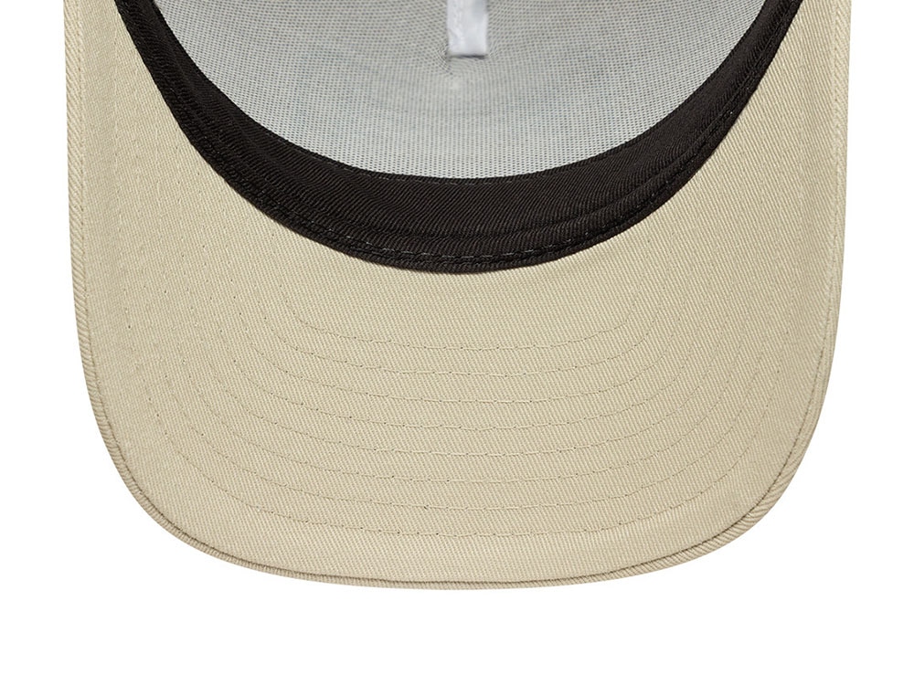 New Era Multi Patch Beige 9Forty M Crown A Frame Snapback Cap