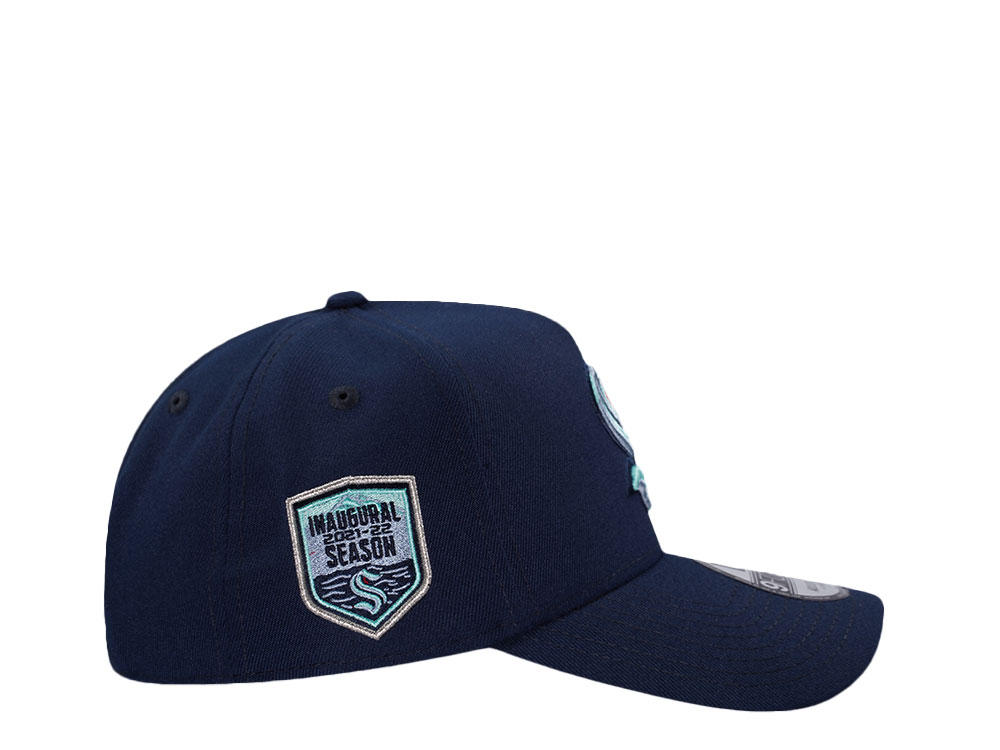 New Era Seattle Kraken Inaugural Season 2021 Navy Prime Edition 9Forty A Frame Snapback Cap