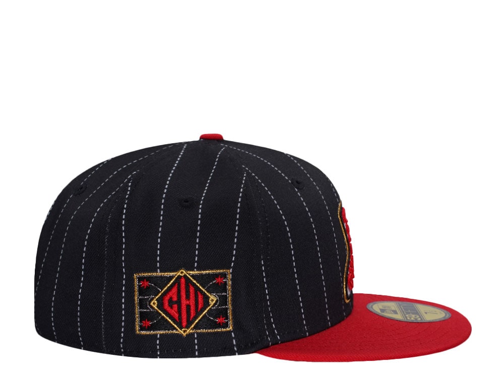 New Era Chicago White Sox Pinstripe Black Two Tone Edition 59Fifty Fitted Cap