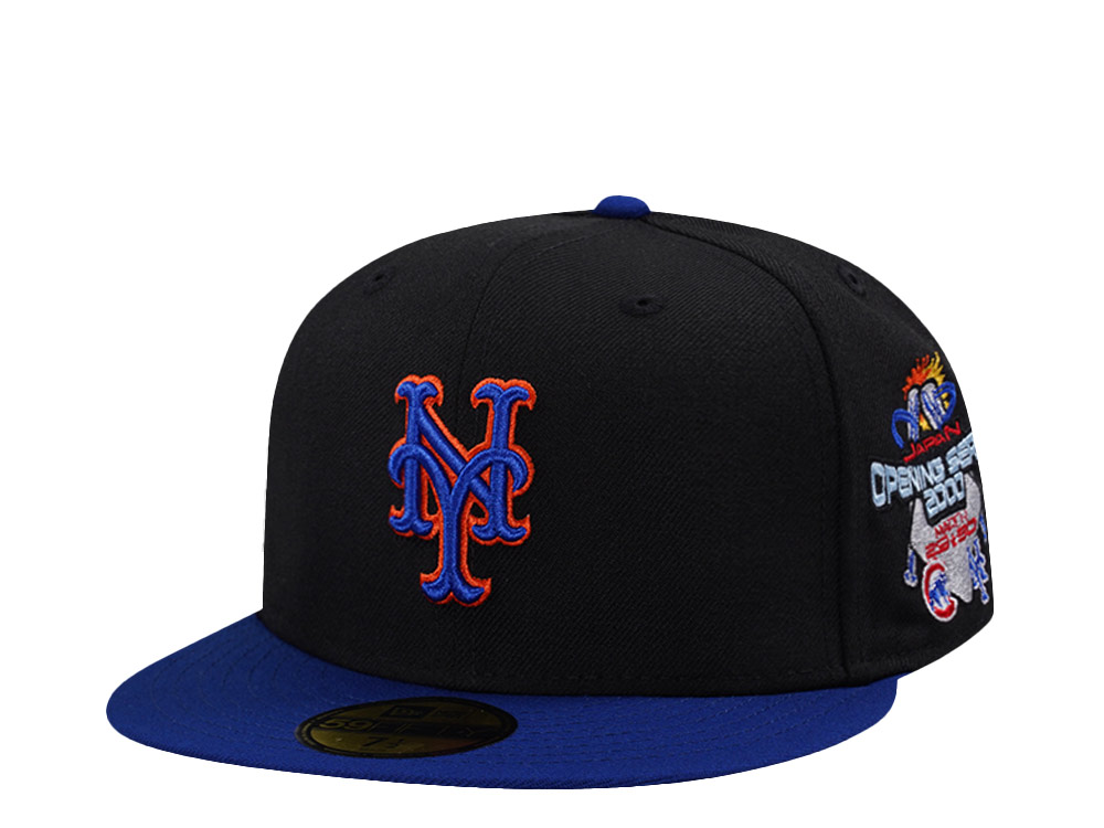 New Era New York Mets Japan Opening Series 2000 Wool Black Two Tone Edition 59Fifty Fitted Cap