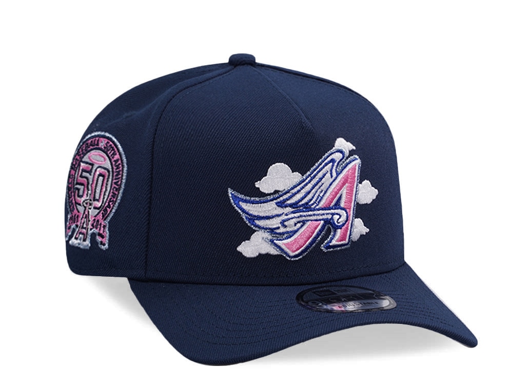 New Era Anaheim Angels 50th Anniversary Ocean Blue Prime Edition 9Forty A Frame Snapback Cap