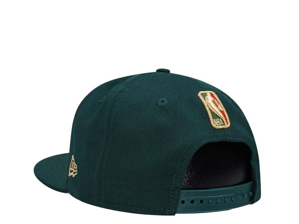 New Era Toronto Raptors Dark Green Gold Edition 9Fifty Snapback Cap