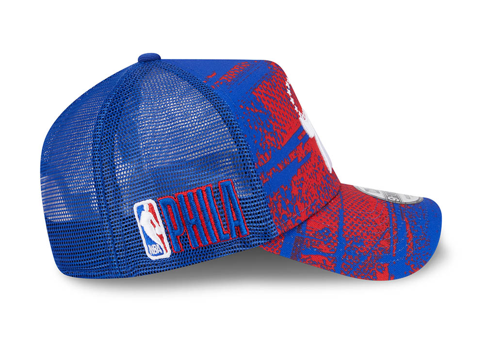 New Era Philadelphia 76ers NBA Tip Off 2024 Trucker 9Forty A Frame Snapback Cap