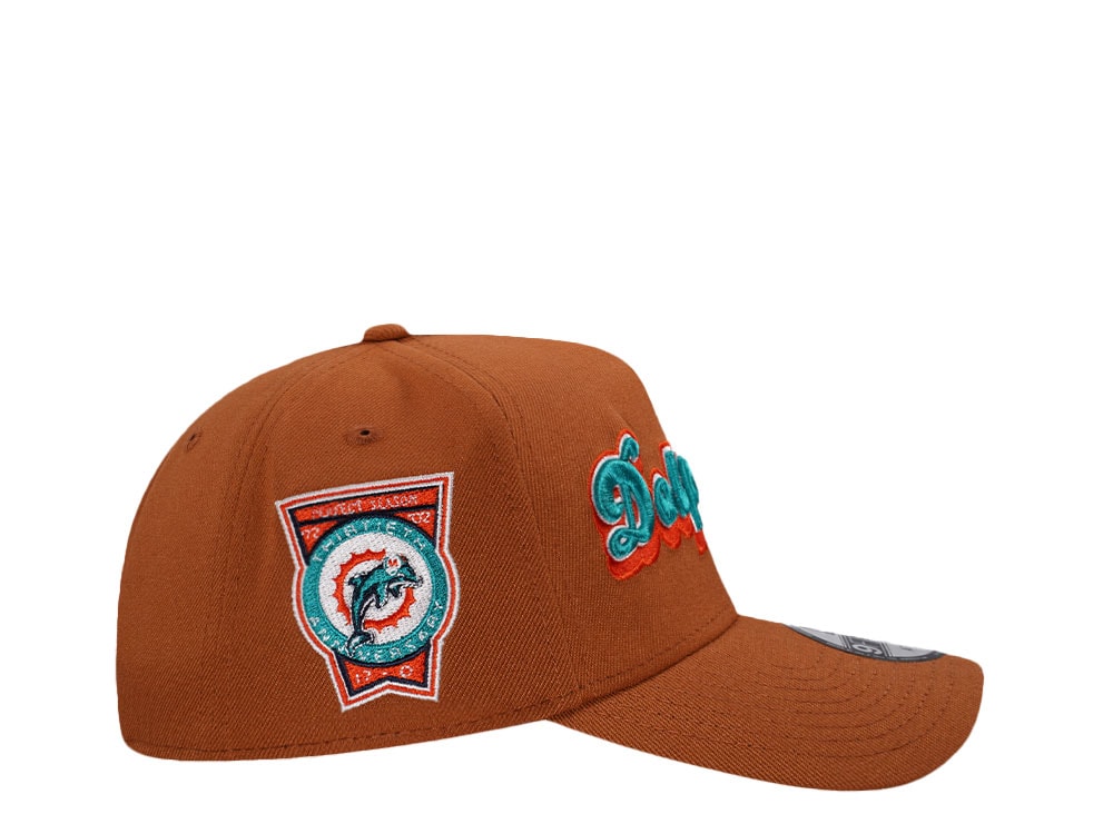 New Era Miami Dolphins 30th Anniversary Earth Brown Edition 9Forty A Frame Snapback Cap