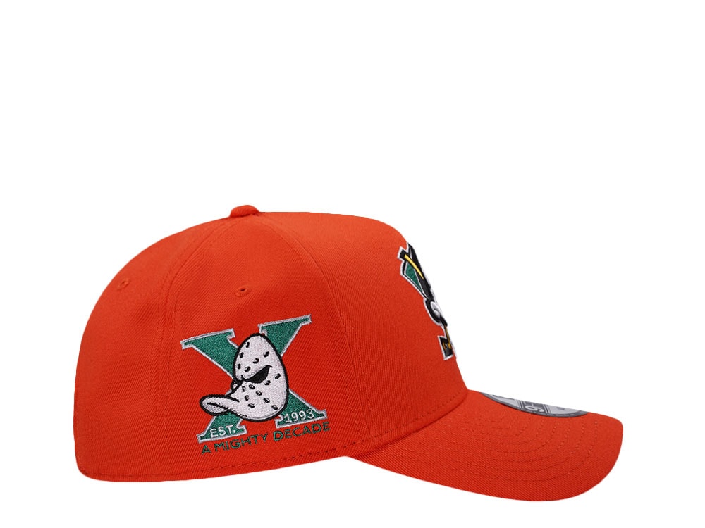 New Era Anaheim Ducks 10th Anniversary Orange Prime Edition 9Forty A Frame Snapback Cap