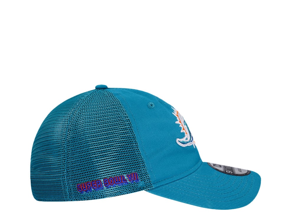 New Era Miami Dolphins Super Bowl VII Teal Trucker Edition 9Twenty Snapback Cap