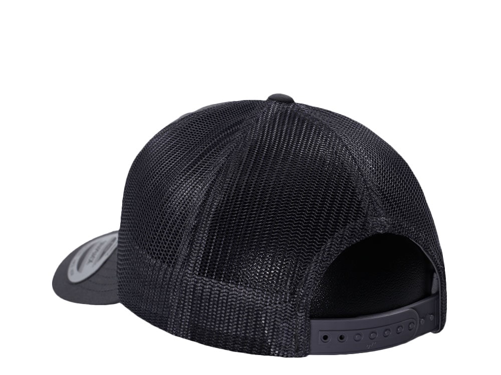 Yupoong Basic Gray Retro Trucker Snapback Cap