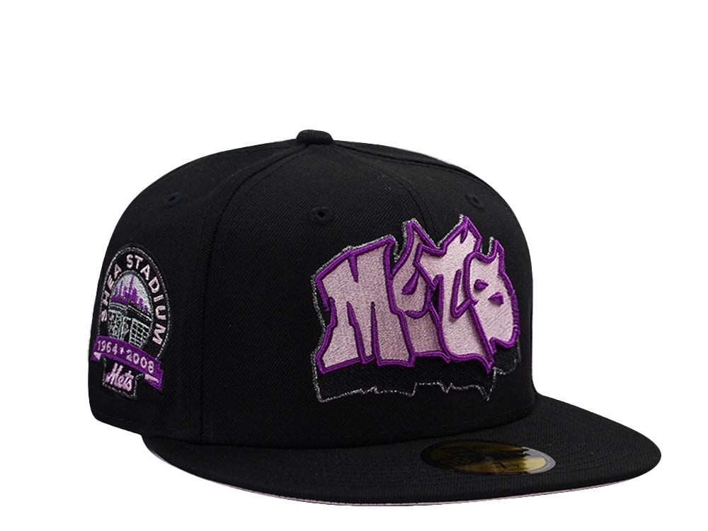 New Era New York Mets Shea Stadium Pink Black Prime Edition 59Fifty Fitted Cap