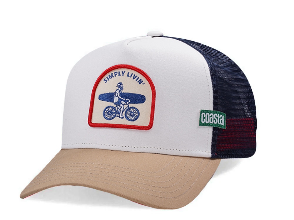 Djinns HFT Simply Livin White Coastal Edition Trucker Snapback Cap
