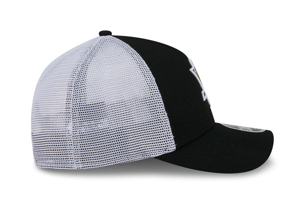 New Era Pittsburgh Penguins Official Team Color Edition 9Forty M Crown A Frame Trucker Snapback Cap