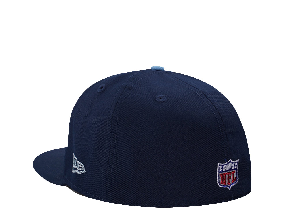 New Era Tennessee Titans 10th Anniversary Ocean Blue Prime Edition 59Fifty Fitted Cap