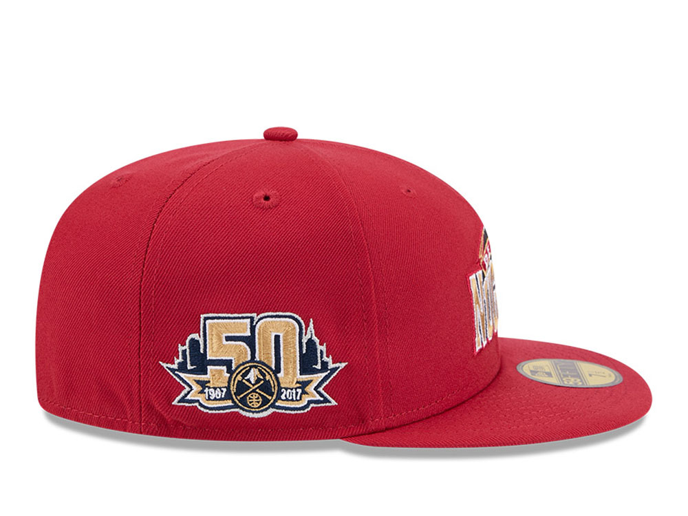 New Era Denver Nuggets HWC 50th Anniversary Red 59Fifty Fitted Cap
