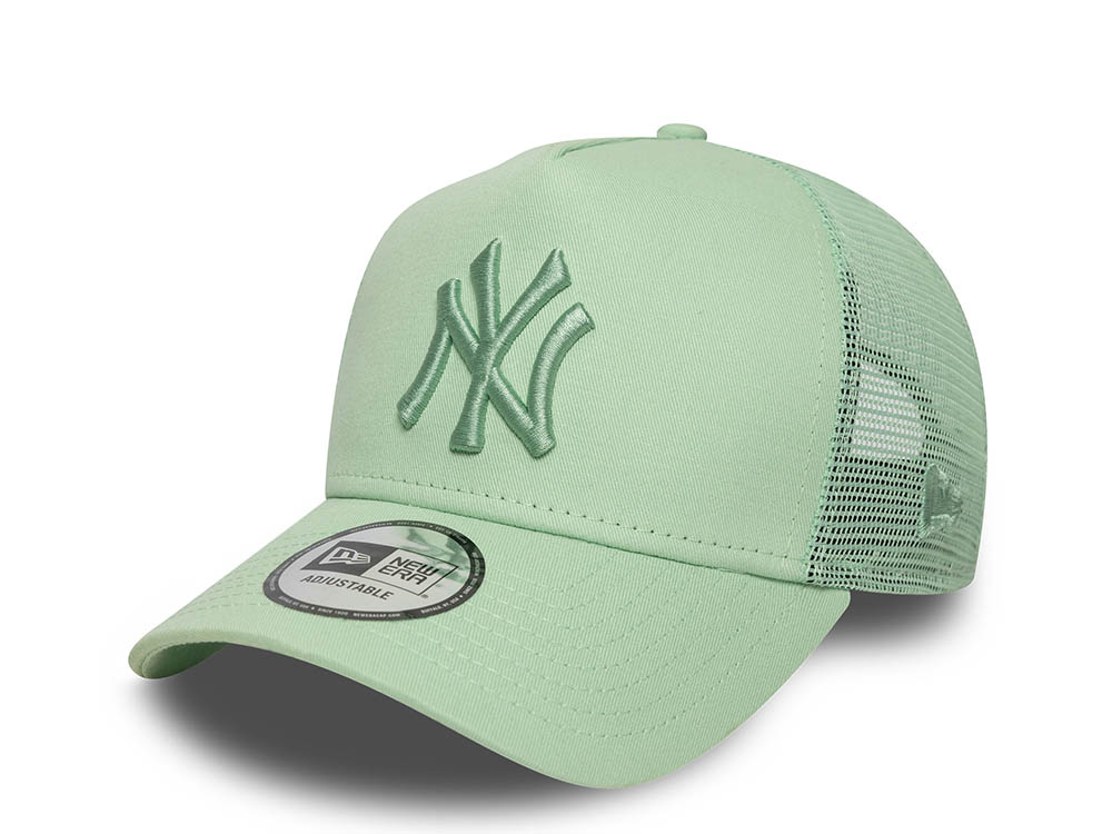 New Era New York Yankees League Essential Mint 9Forty A Frame Trucker Snapback Cap