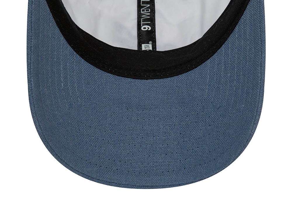 New Era Linen Script Blue 9Twenty Strapback Cap