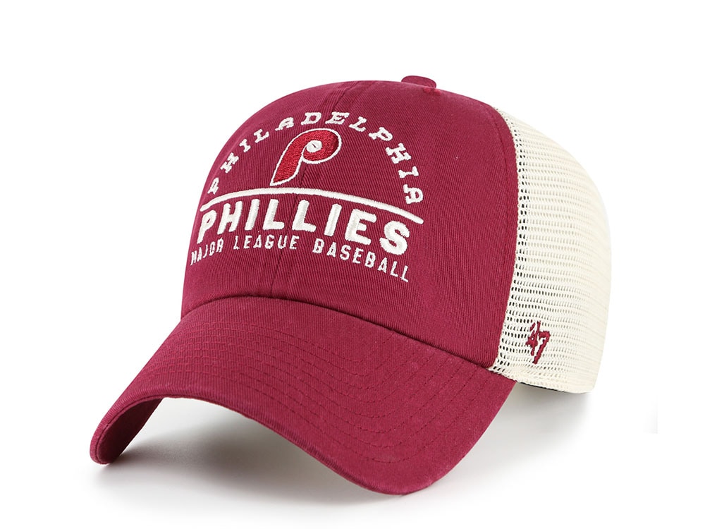 47 Brand Philadelphia Phillies Red Clean Up Trucker Snapback Cap