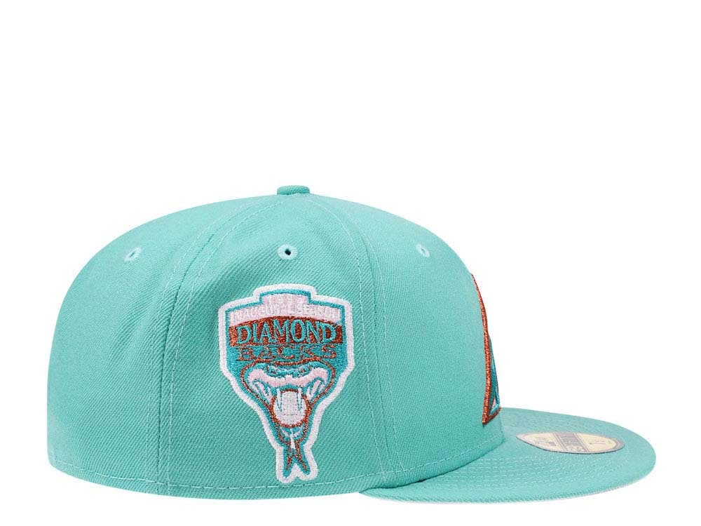 New Era Arizona Diamondbacks Inaugural Season 1998 Mint Pink Edition 59Fifty Fitted Cap