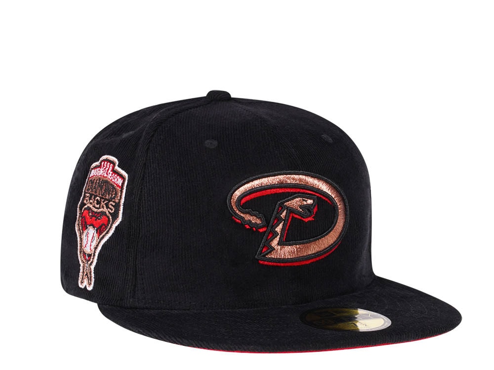 New Era Arizona Diamondbacks Black Inaugural Season 1998 Corduroy Prime Edition 59Fifty Fitted Cap