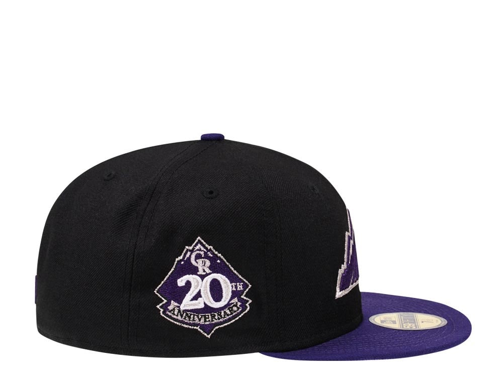 New Era Colorado Rockies 20th Anniversary Two Tone Silver Pop Edition 59Fifty Fitted Cap