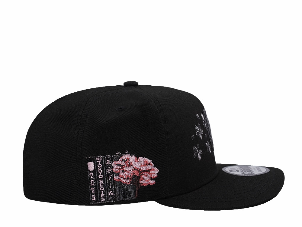New Era Los Angeles Dodgers Tokyo Series Sakura Black Prime Edition 9Fifty A Frame Snapback Cap