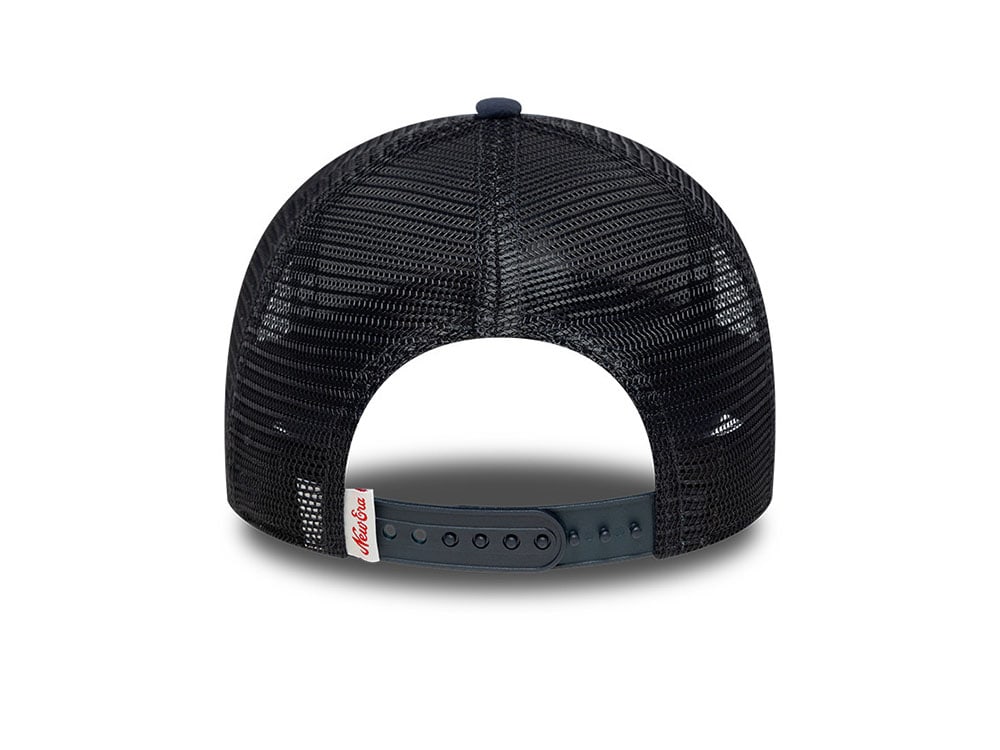 New Era Oval Foam Patch Navy 9Forty A Frame Trucker Snapback Cap