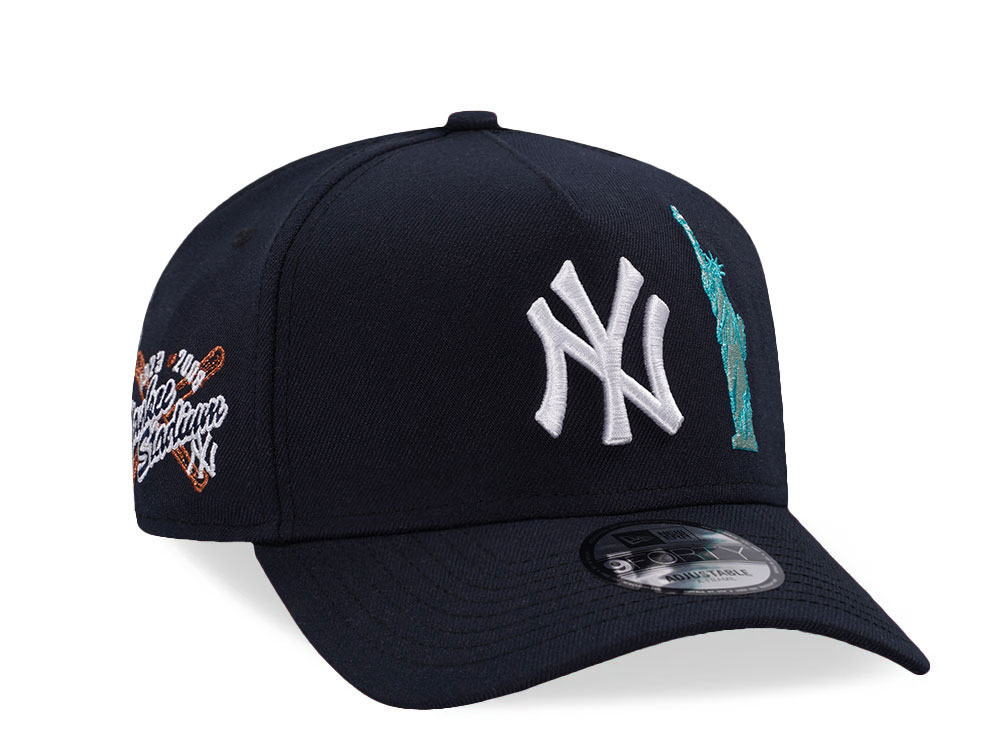 New Era New York Yankees Stadium Patch Navy Prime Edition 9Forty A Frame Snapback Cap