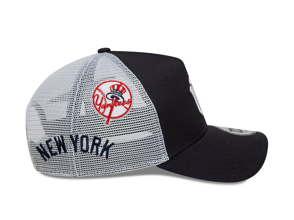 New Era New York Yankees Multi Patch 9Forty A Frame Trucker Snapback Cap