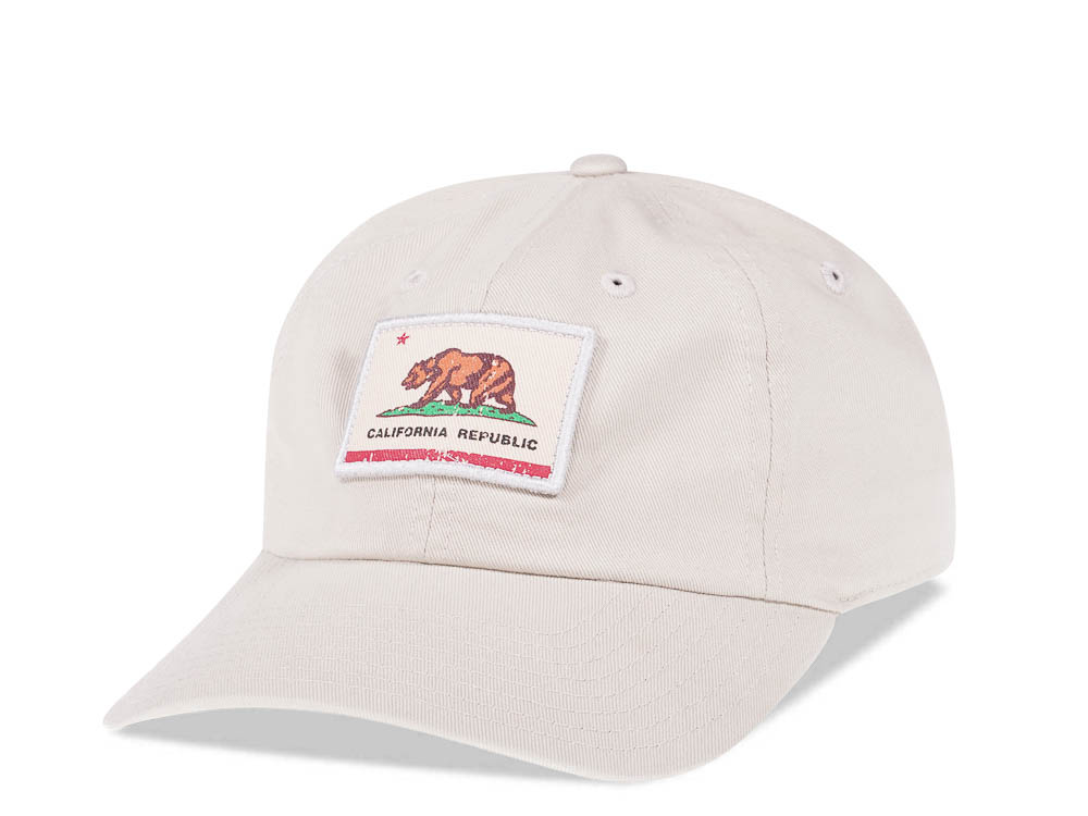 American Needle California Republic Beige Vintage Casual Strapback Cap