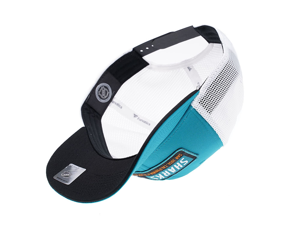 FANATICS SAN JOSE SHARKS BLUE ICONIC TRUCKER SNAPBACK CAP