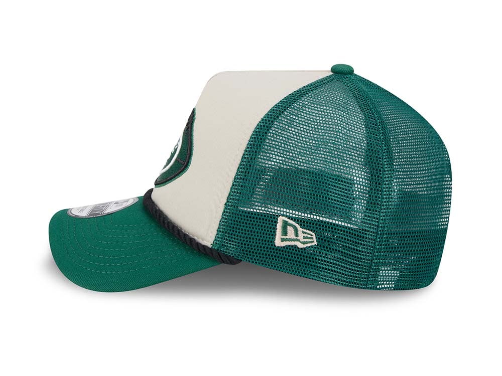 New Era New York Jets Sideline 2024 9Forty A Frame Trucker Snapback Cap