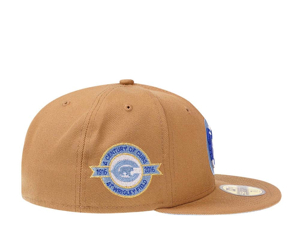 New Era Chicago Cubs 100 Years Wrigley Field Iced Wheat Edition 59Fifty Fitted Cap