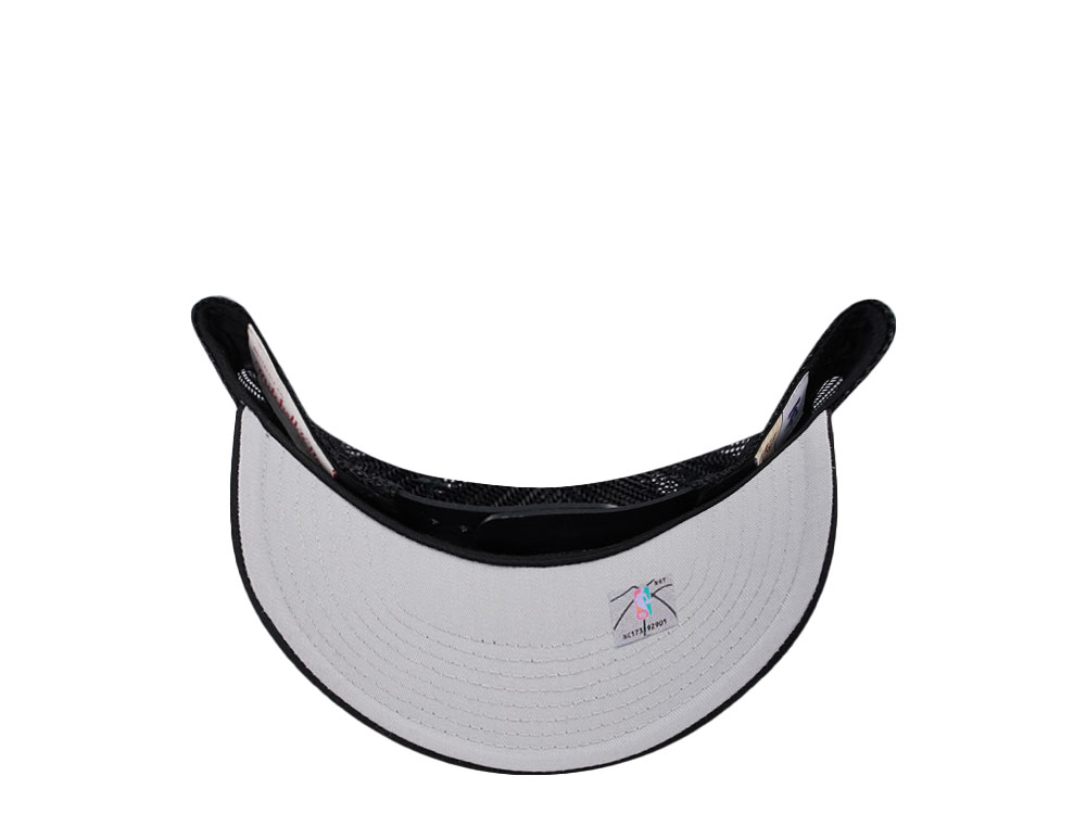 Mitchell & Ness Philadelphia 76ers Black Monogram Trucker Edition Snapback Cap