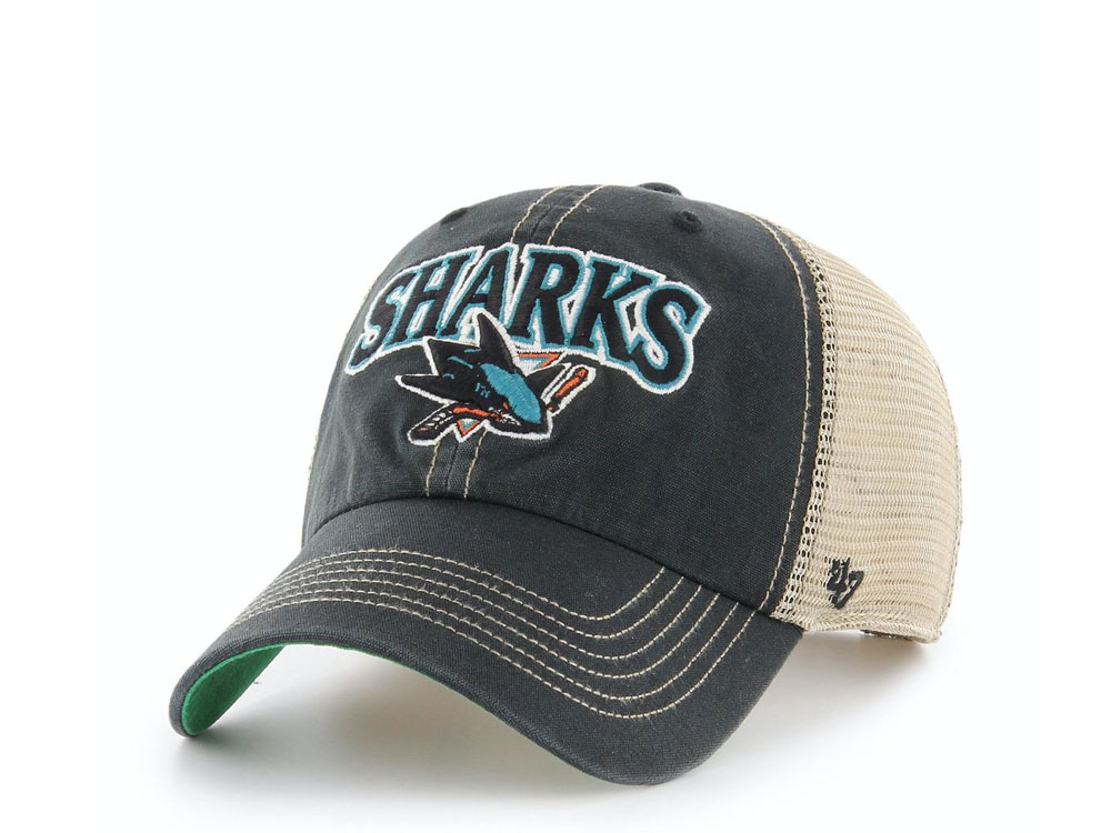 47Brand San Jose Sharks Tuscaloosa Clean Up Trucker Snapback Cap