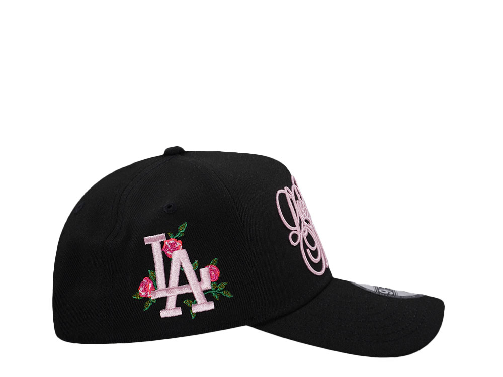 New Era Los Angeles Dodgers Script Black Pink Edition 9Forty A Frame Snapback Cap