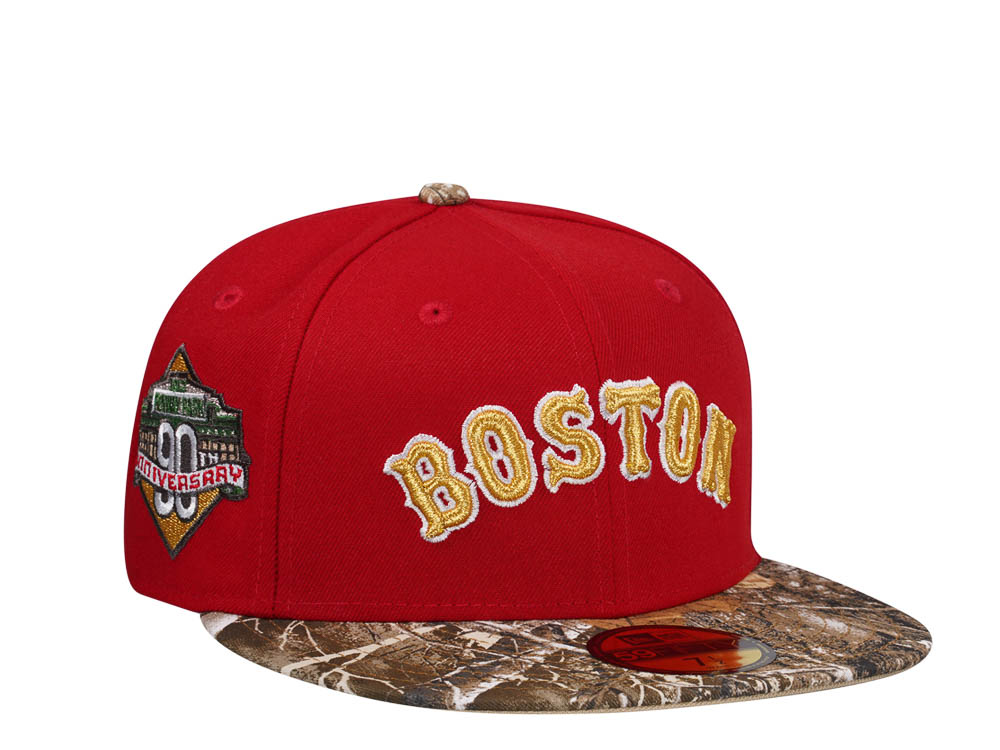 New Era Boston Red Sox 90th Anniversary Real Tree Two Tone Edition 59Fifty Fitted Cap