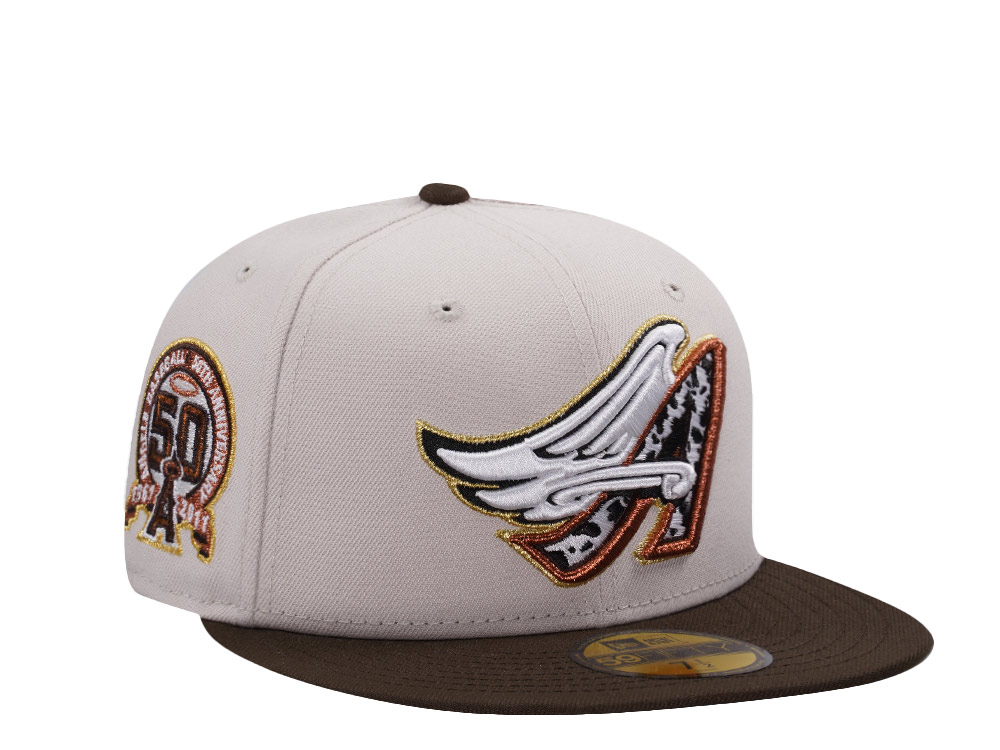 New Era Anaheim Angels 50th Anniversary Stone Two Tone Edition 59Fifty Fitted Cap