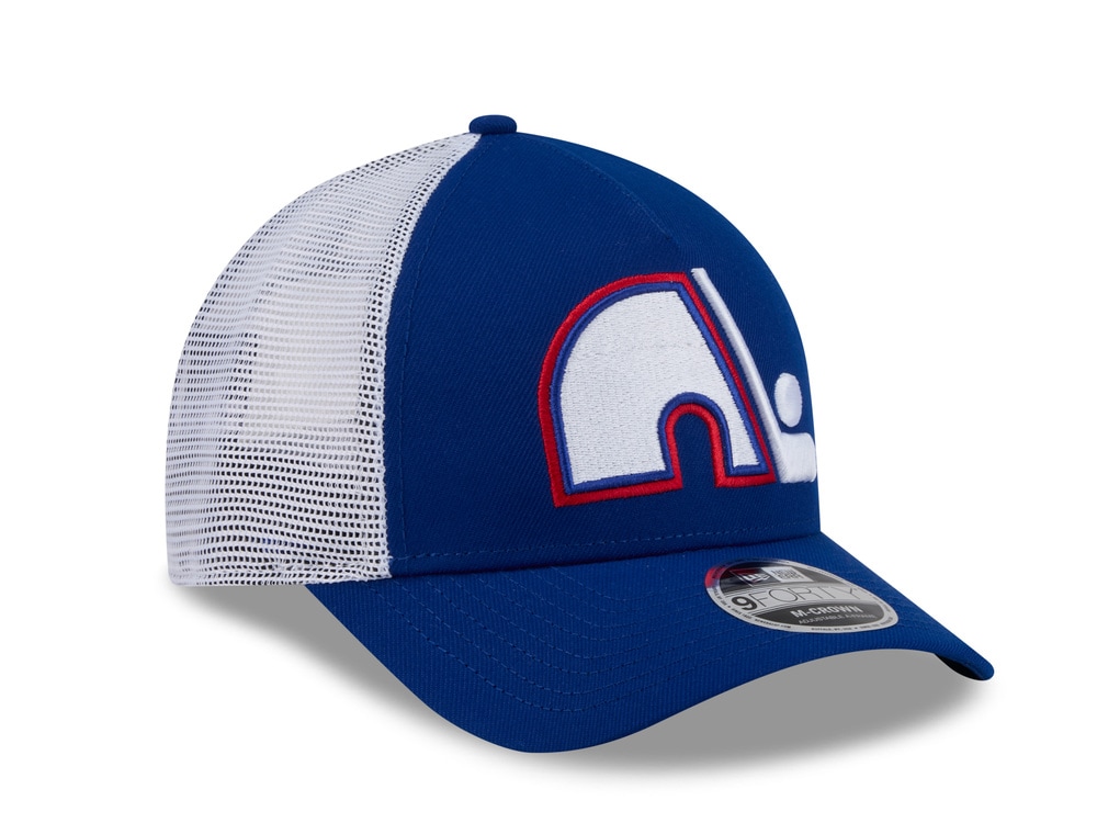 New Era Quebec Nordiques Official Team Color Edition 9Forty M Crown A Frame Trucker Snapback Cap