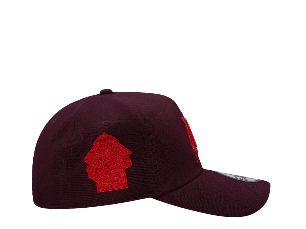 New Era Florida Marlins 25th Anniversary Maroon Prime Edition 9Forty A Frame Snapback Cap