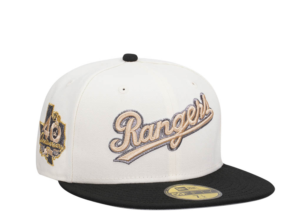 New Era Texas Rangers 40th Anniversary Chrome Pewter Two Tone Edition 59Fifty Fitted Cap
