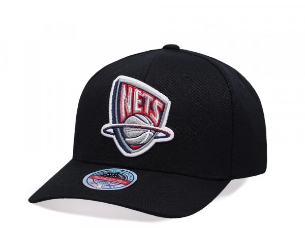 Mitchell & Ness Brooklyn Nets Black Hardwood Classic Red Flex Snapback Cap