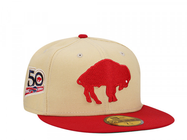 New Era Buffalo Bills 50th Anniversary Two Tone Throwback Edition 59Fifty Fitted Cap