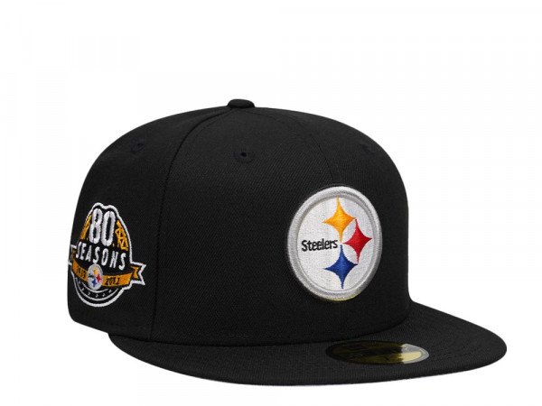 New Era Pittsburgh Steelers 80 Seasons Black Classic Edition 59Fifty Fitted Cap